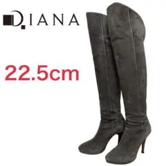 大人気■DIANA ダイアナ グレースエード ニーハイブーツ バックジップ