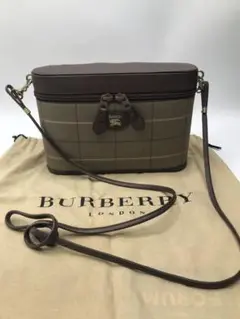 美品 バーバリー ポーチ ノバチェック レザー 斜めがけ ショルダーバッグ