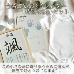【このオーダーで全て揃う♪】命名書　詩　手形　足型　カレンダー　記念　ポエム