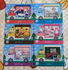 どうぶつの森　amiiboカード　サンリオコラボ6枚セット　アミーボカード