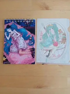 初音ミク　キャラクターイラストノート　クリアファイルセット　一番くじ　かわいい