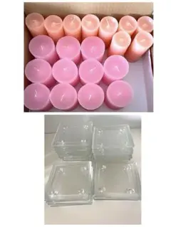 キャンドル20個とガラスホルダー10個セット