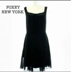 ★美品★FOXEY NEW YORK フォクシー シフォンドレス ワンピース