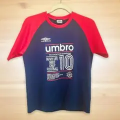 umbro ネイビー/レッド ラグランシャツ150~Sサイズ