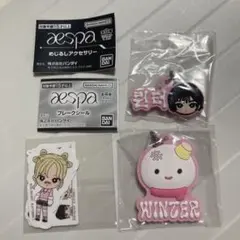 ガチャ　aespa ウィンター　ぷっくりめじるしアクセサリー・フレークシール