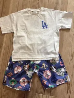 LA Dodgers Tシャツ＆ショートパンツセット 130cm