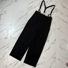 極美品 AKTE アクテ ストラップワイドパンツ 手洗い可能 黒 サイズ2 M