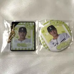 仲三河優太 埼玉西武ライオンズ 推しガチャ ラバーキーホルダー 缶バッジ ガチャ