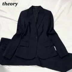 theory パンツスーツ ストライプ 濃紺 0 2