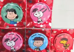 スヌーピー　ジョイフル　缶バッジ　Joyful Peanuts 缶バッジセット