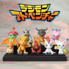 デジモンアドベンチャー　人気キャラクターたちのPVC製フィギュアセット（9体）