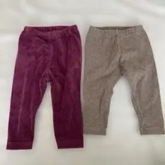 紫色とグレーのボトムス 80