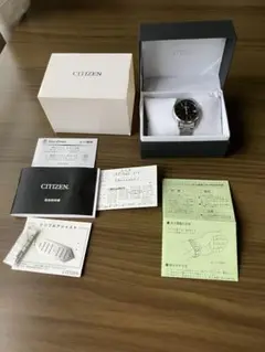 CITIZEN エコドライブ ブラックダイヤル腕時計