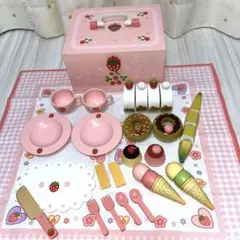 【週末特別価格!】マザーガーデン スウィートカフェ セット 木のおままごと 木製