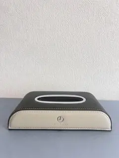 Mercedes-Benz ティッシュボックス ブラック/アイボリー