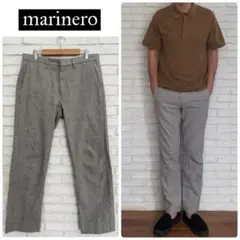 美シルエット【marinero】リネン混合コットン　トラウザーズ
