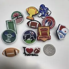 ピンバッジ　アメフト　アメリカンフットボール　ラグビー　12個