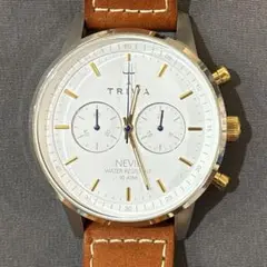 電池新品 triwa NEVIL ホワイト クロノグラフ 腕時計