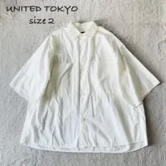 UNITED TOKYO オーバーサイズ レギュラーカラーシャツ ホワイト 2