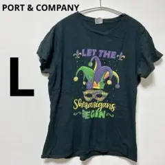 PORT & COMPANY Tシャツ Lサイズ ダークグリーン 半袖
