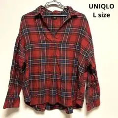 【❤️即購入OK❤️】UNIQLO 長袖　赤チェック　Lサイズ　シャツ