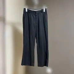 ユナイテッドアローズ リネンクロップドパンツ ブラック 38