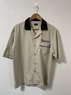 BACK NUMBER オープンカラーシャツ Mサイズ　ベージュ