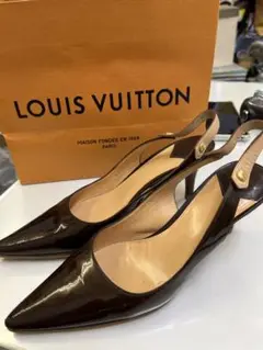 LOUIS VUITTON ルイヴィトン パンプス ヒール 茶 ブラウン 22