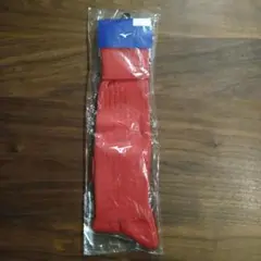ミズノ　サッカーソックス　赤　23cm−25cm　未使用品