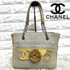 ✨CHANEL シャネル ココマーク トートバッグ カメリア no5 キャンバス