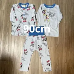 【未着用品】ミッキーマウス ベビーパジャマ3点セット 90cm