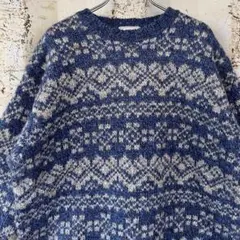 【希少】エルエルビーン ビンテージ ノルディックニット ハンドメイド 総柄