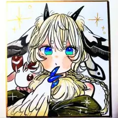 手描きイラスト色紙 №1677