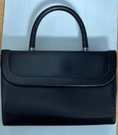 [美品]黒レザーハンドバッグ　ラモーダハセガワ　La Moda Elegance