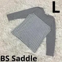 『BS Saddle』カットソー　ボーダー　七分丈　レディース　Lサイズ