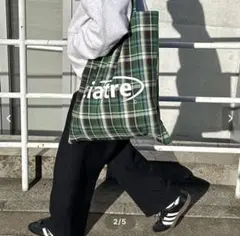 ciatre トートバッグ グリーン チェック