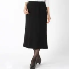 【美品】15号　春夏　人気　東京ソワール　黒　礼服　スカート