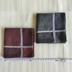 MCM ハンカチ 2枚セット ブラウン ダークグリーン