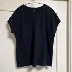 UNIQLOユニクロ　スムースコットンフレンチスリーブTシャツ　M