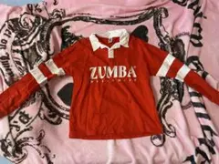 ZUMBA 長袖ポロシャツ 赤M