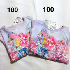 新品　プリキュアオールスターズ　長袖　100cm　2枚セット