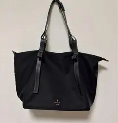 LANVIN en Bleu ナイロン　トートバッグ　黒　A4可　肩掛け　リボン