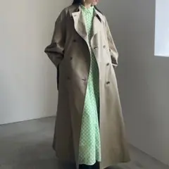 値下げTURKEY ORGANIC FLARE TRENCH COAT ベージュ