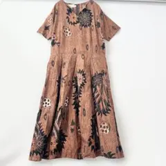 インドネシアバティック柄エスニックワンピース