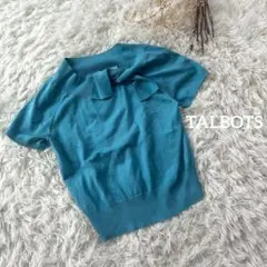 タルボット✳︎薄手半袖ニットトップス リボンタイ　上品　大人っぽカラー　夏秋