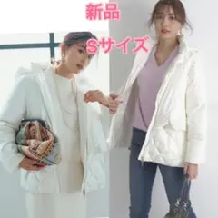 新品《JUSGLITTY》ショートダウンコート 白Sサイズ