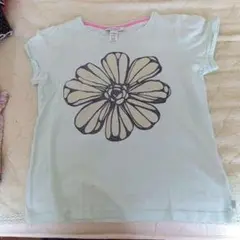 ミントグリーン 花柄 Tシャツ