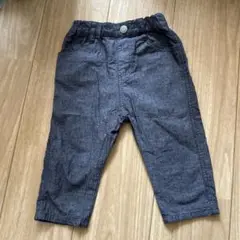【美品】branshes　八分丈クロップドパンツ　春夏　シャンブレー