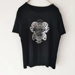 〈ジョルジュレッシュ〉半袖Ｔシャツ　黒　シルバーロゴ　小さめ　36