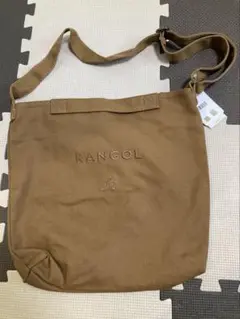 KANGOL カンゴール ショルダーバッグ ブラウン ロゴ刺繍入り